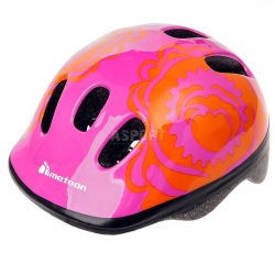 Kask ochronny, dziecięcy, rowerowy, na rolki, wrotki MV6-2 BIG FLOWER Meteor